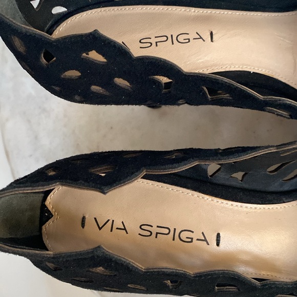 😍NWOT VIA SPIGA BLACK SUEDE 'CLIO' CUTOUT PUMP - 8.5! - Picture 8 of 8